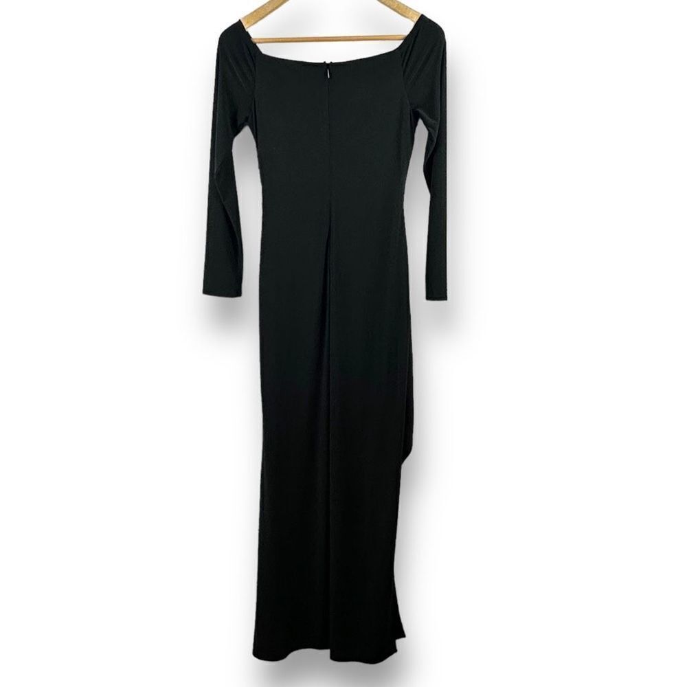 Laundry by Shelli Segal black off shoulder rouched maxi‎ dress